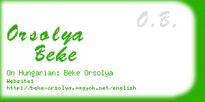 orsolya beke business card